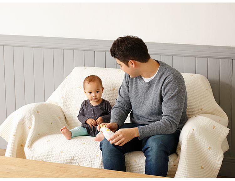 D BY DADWAY ディーバイダッドウェイ イブル キルティングマット Lサイズ ミルキーホワイト フェザーグレー イブル キルティング マット 星 イブル お昼寝布団 出産祝い(代引不可)