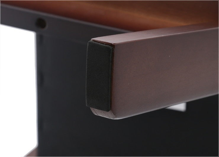 木製ベビーチェアー ダークブラウン 幅35×奥行41×高さ74.5cm 天然木 合成皮革 ウレタンフォーム(代引不可)