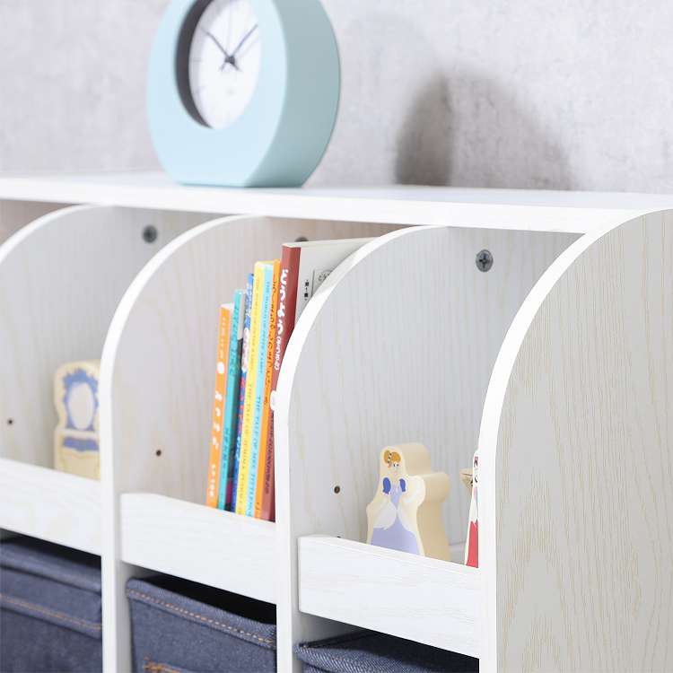 キッズブックラック オーク オークWH 本棚 書棚(代引不可)