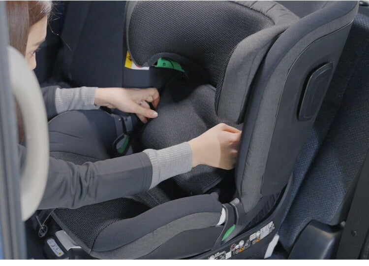 CW001 カイナロングR129 ブラック 新安全基準R129適合 チャイルドシート 新生児~7歳頃 40cm~125cm ISOFIX 回転式 ジュニアシート 長く使える 洗える 取付簡単 キッズシート ベビーシート 赤ちゃん