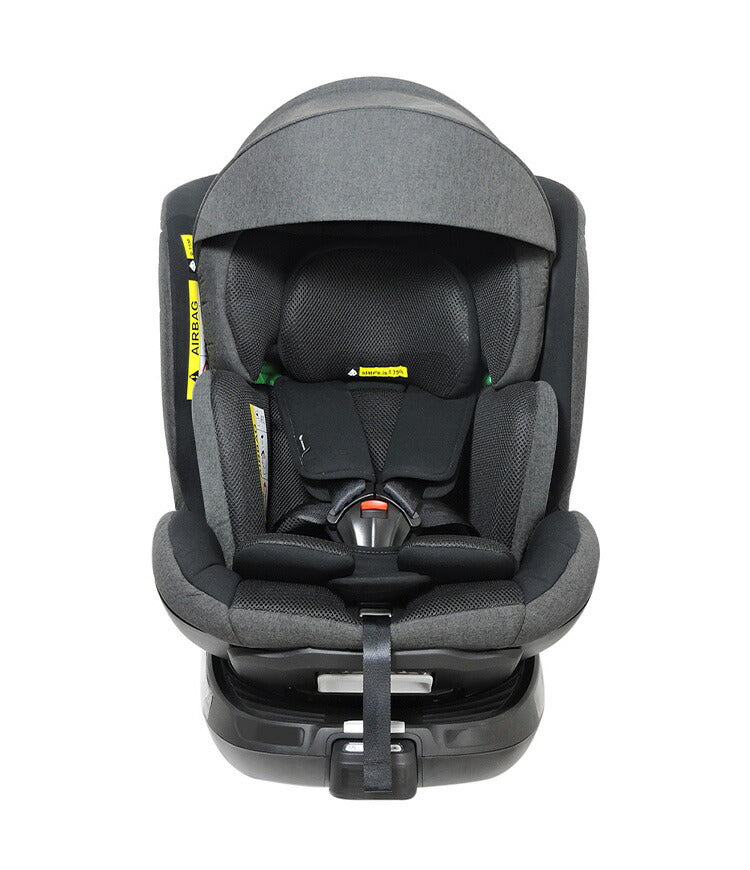 CW001 カイナロングR129 ブラック 新安全基準R129適合 チャイルドシート 新生児~7歳頃 40cm~125cm ISOFIX 回転式 ジュニアシート 長く使える 洗える 取付簡単 キッズシート ベビーシート 赤ちゃん