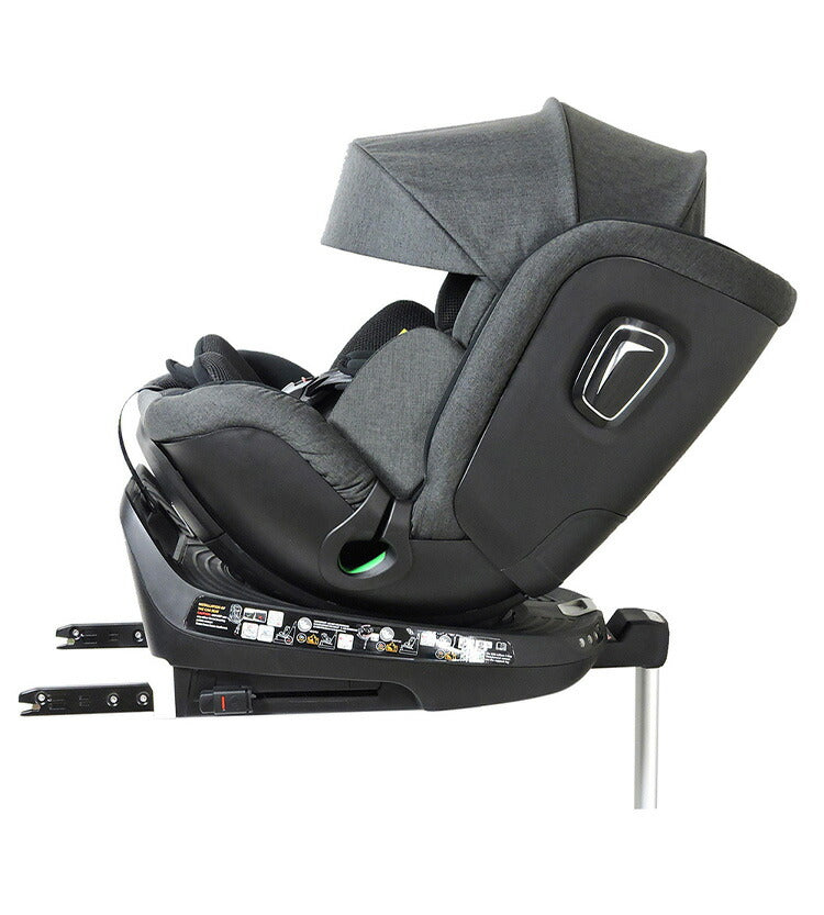 CW001 カイナロングR129 ブラック 新安全基準R129適合 チャイルドシート 新生児~7歳頃 40cm~125cm ISOFIX 回転式 ジュニアシート 長く使える 洗える 取付簡単 キッズシート ベビーシート 赤ちゃん