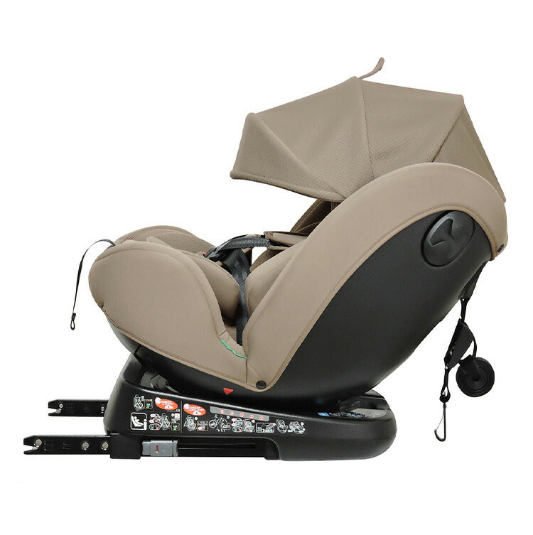CG031 ビットターンR129 モカーキ 新安全基準R129適合 チャイルドシート 新生児~12歳頃 40cm~150cm 超ロングユース ISOFIX ジュニアシート 長く使える 洗える 取付簡単 キッズシート ベビーシート