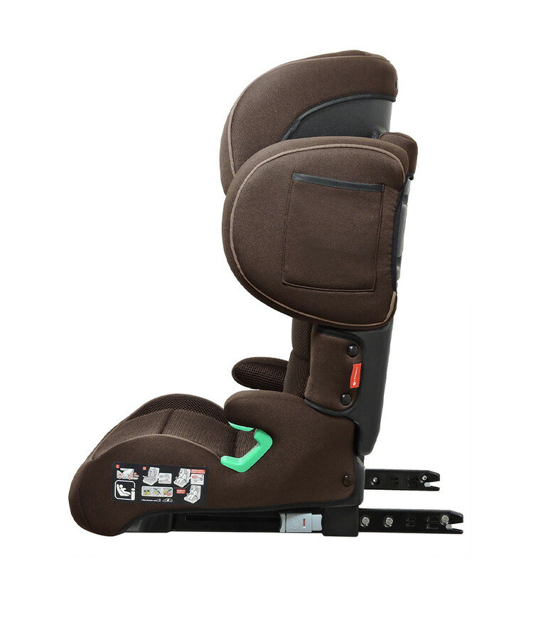JG503 ハイバックJr. ISOFIX R129ブラウン 新安全基準R129適合 チャイルドシート 3歳~12歳頃 100cm~125cm ISOFIX 回転式 ジュニアシート 長く使える 洗える 取付簡単 キッズシート キッズ プレゼント