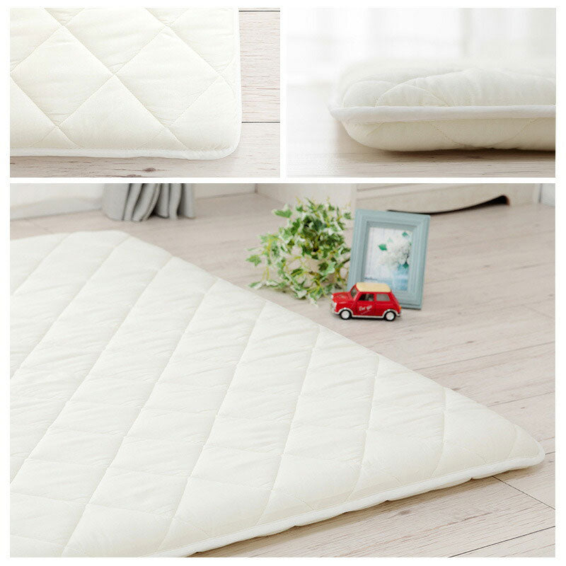 ベビーマット 寝返りマットレス 120×120cm 正方形 固綿入りのしっかり敷き布団 お昼寝 ベビーマットレス ベビー敷布団 敷き布団 敷きふとん 赤ちゃん 幼稚園 保育園 無地 固め 硬め 新生児(代引不可)