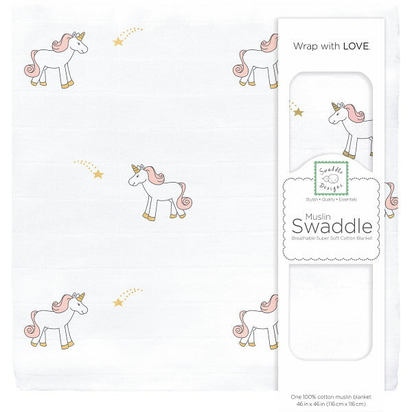 スワドルデザインズ モスリンブランケット ユニコーンピンク SDM-132P(代引不可)