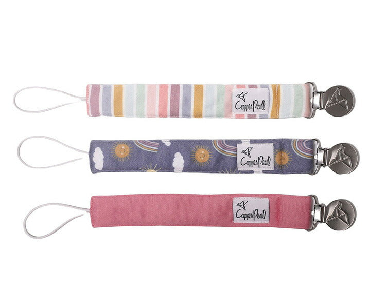 Copper Pearl コッパーパール おしゃぶりホルダー ビンキークリップ3本セット ホープ 赤ちゃん ベビー ファミリー 子供 子ども 幼児 育児 キッズ