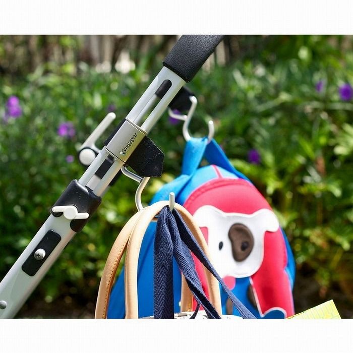 Buggygear バギーギア ブティック バギーフック ベビーカー用フック 2個セット ブラックxプラチナ CON-BG-2191