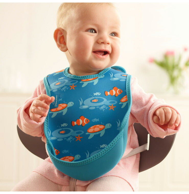 Bibetta ビベッタ ウルトラビブ 2枚入 トロピカルフィッシュ ターコイズシー