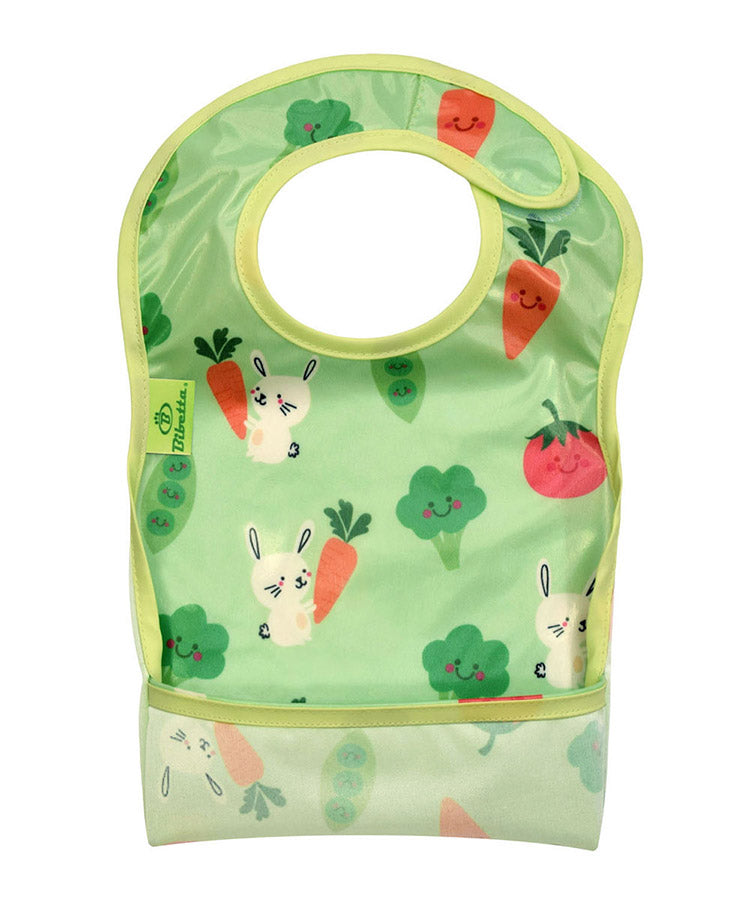 ビベッタ Bibetta ワイプイージー ビブ グリーン バニーアンドベジタブル ベビー キッズ エプロン