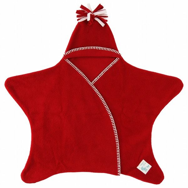 Tuppence & Crumble タッペンスアンドクランブル 星型フリースアフガン スターラップ 0-4M レッド 1個 新生児~生後4ヶ月頃
