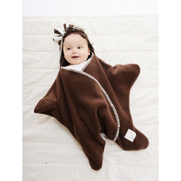 Tuppence & Crumble タッペンスアンドクランブル 星型フリースアフガン スターラップ 0-4M チョコレート 1個 新生児~生後4ヶ月頃