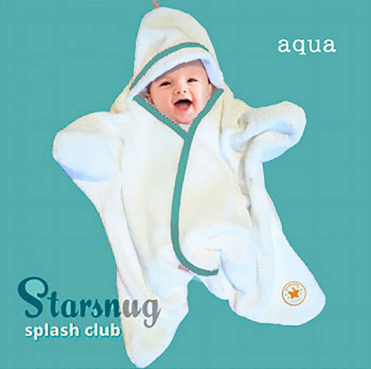 Tuppence & Crumble タッペンスアンドクランブル 星型アフガン スターラップ スプラッシュクラブ Starsnug アクア 0-4M