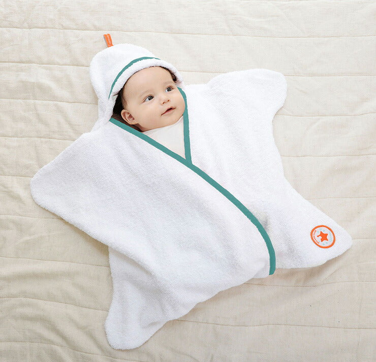 Tuppence & Crumble タッペンスアンドクランブル 星型アフガン スターラップ スプラッシュクラブ Starsnug アクア 0-4M