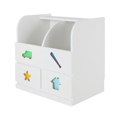 子供用 収納棚/玩具収納 【男の子用】 幅59.0cm 日本製 引き出し付き 耐久性 『おかたづけしたくなるおもちゃ箱』 【完成品】 (代引不可)