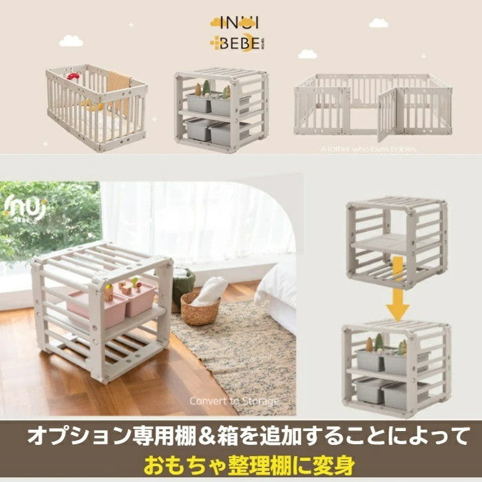 【クーポン適用】inuibebe ベビーサークル ドア付き 10枚セット 140×200cm 韓国ブランド ベビーゲート 柵 パネル 仕切り ケージ ベビー 赤ちゃん キッズ 出産祝い プレゼント(代引不可)