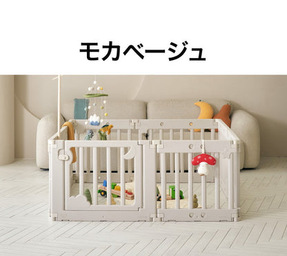 【クーポン適用】inuibebe ベビーサークル ドア付き 8枚セット 140×140cm 韓国ブランド ベビーゲート 柵 パネル 仕切り ケージ ベビー 赤ちゃん キッズ 出産祝い プレゼント(代引不可)