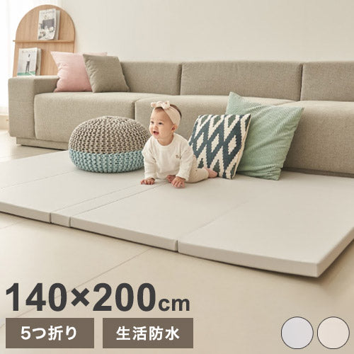 【クーポン適用】シームレスプレイマット 5つ折り 140×200 折りたたみ ベビー 140 200 赤ちゃん 子供 プレイマット おしゃれ キッズ 防音 キッズマット ベビーマット マット クッションマット(代引不可)