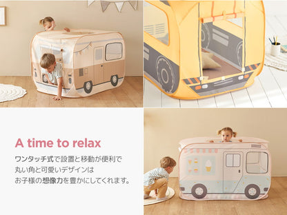 roomnhome バステント ベーカリー キャンピングカー キッズテント ボールプール キッズスペース キッズハウス 誕生日プレゼント おもちゃ テント 子供用テント 室内 かわいい ルームアンドホーム(代引不可)