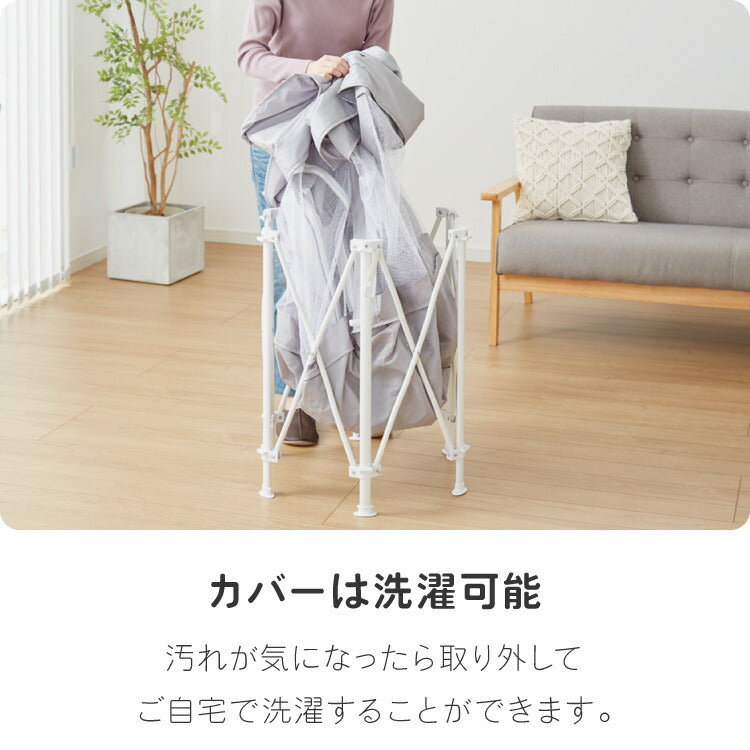 【クーポン適用】ベビーサークル 折りたたみ メッシュ ドア付き 123×106cm 洗濯可能 畳める グレー 扉付き シンプル かわいい 北欧 韓国 ベビーケージ ベビーゲージ ベビールーム プレイルーム 柵 赤ちゃん