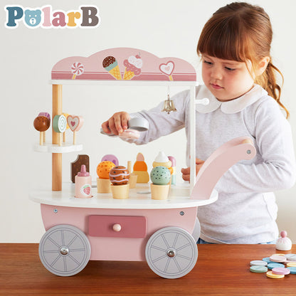 【クーポン適用】PolarB アイスワゴン Mini Ice Cream Shop アイス屋さん 木製玩具 ポーラービー おもちゃ ベビー キッズ ギフト プレゼント