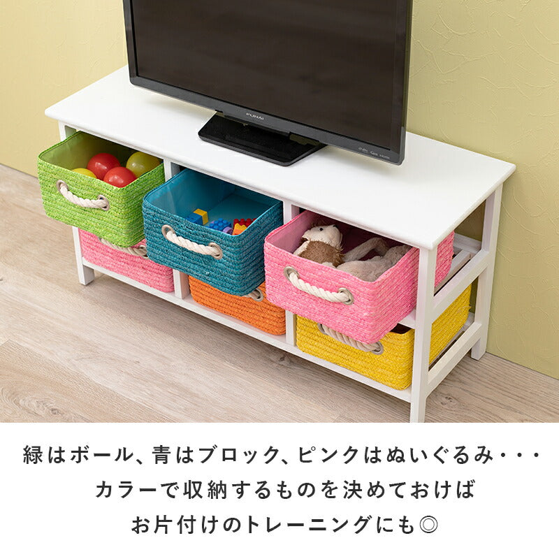 おもちゃ収納 リビング 幅81 引き出し6杯 完成品 収納ボックス おもちゃ箱 子供部屋 キッズ収納 ランドリーラック カラーボックス 収納ラック 収納ケース おしゃれ かわいい(代引不可)