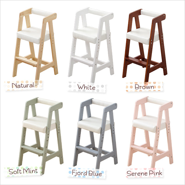 キッズチェア チェア ハイタイプ 子供椅子 こどもいす 子供イス シンプル かわいい 木製 ダイニング 子ども椅子 ハイチェア レザー生地(代引不可)