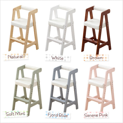 キッズチェア チェア ハイタイプ 子供椅子 こどもいす 子供イス シンプル かわいい 木製 ダイニング 子ども椅子 ハイチェア レザー生地(代引不可)