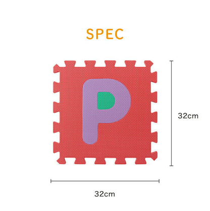 【クーポン適用】パズルマット 36枚組 10mm 32×32cm ジョイントマット プレイマット マット 36枚セット キッズ 子供部屋 パズル アルファベット 英字 知育 保温 防音 衝撃吸収 耐熱 床暖房対応 水洗いOK