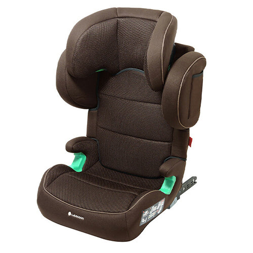 JG503 ハイバックJr. ISOFIX R129ブラウン 新安全基準R129適合 チャイルドシート 3歳~12歳頃 100cm~125cm ISOFIX 回転式 ジュニアシート 長く使える 洗える 取付簡単 キッズシート キッズ プレゼント