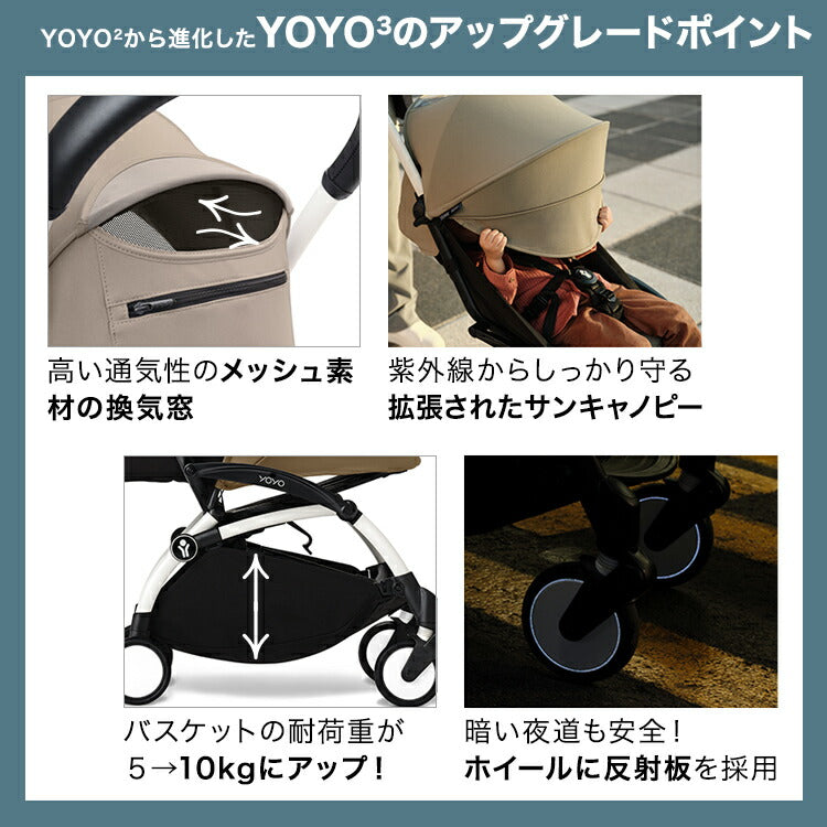 ストッケ YOYO3 6+ スタイル ヨーヨー ベビーカー 6+カラーパック フレーム セット STOKKE 新生児 ベビーカー 折りたたみ 機内持ち込み可能 コンパクト ストローラー 【正規販売店】 2年保証(代引不可)