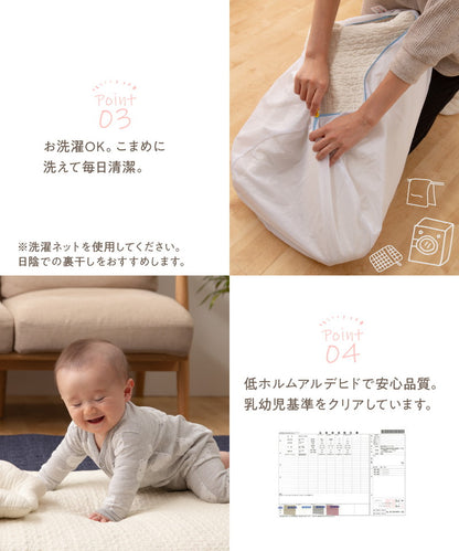 【クーポン適用】イブル おむつ替えシートにもなるブランケット CLOUD柄 綿100% mofua モフア 85×130cm 収納袋付き 洗える 丸洗い おしゃれ かわいい 低ホルム 韓国インテリア マタニティ 赤ちゃん ブランケット 掛け布団 シーツ