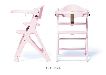 【クーポン適用】yamatoya 大和屋 AFFLE CHAIR アッフルチェア 子供椅子 パステルカラー 高さ調節可 テーブル&ガード付き 木製ハイチェア(代引不可)