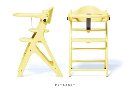 【クーポン適用】yamatoya 大和屋 AFFLE CHAIR アッフルチェア 子供椅子 パステルカラー 高さ調節可 テーブル&ガード付き 木製ハイチェア(代引不可)